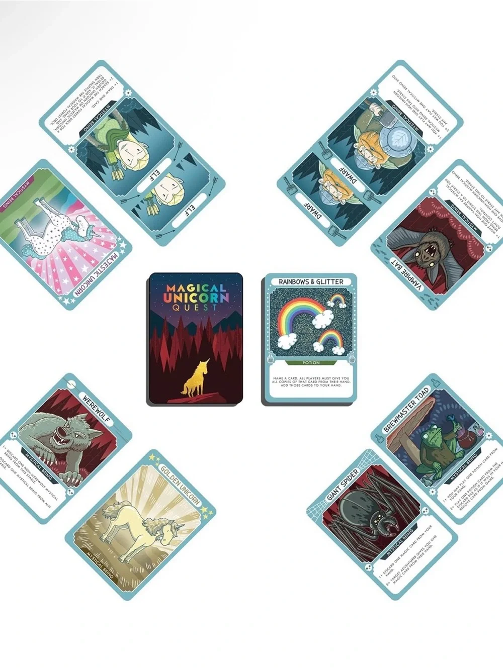 NWOT Magical Unicorn Quest Card Game with Expansion Decks huge bundle rare bonus